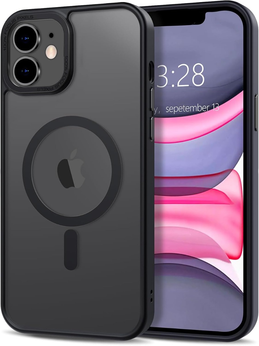 Juodas dėklas Apple iPhone 11 Matte MagSafe Juodas dėklas Apple iPhone 11 Matte MagSafe su matiniu paviršiumi ir apsauga kamerai