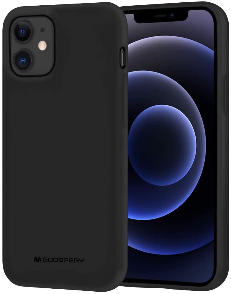 Juodas dėklas Apple iPhone 12 mini Mercury Soft Juodas dėklas Apple iPhone 12 mini Mercury Soft su matinio paviršiaus tekstūra