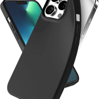 Juodas dėklas Apple iPhone 13 Pro Max Mercury Soft su išpjova kamerai ir mygtukais