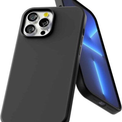 Juodas dėklas Apple iPhone 13 Pro Mercury Silicone medžiagos su išpjovomis kamerai