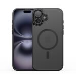 Juodas dėklas Apple iPhone 16 Plus Dux Ducis Yind matiniu paviršiumi ir kamerų pabrėžimu