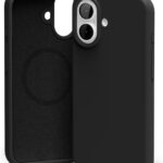 Juodas dėklas Apple Iphone 17 Mercury Pure Magsafe Silicon su matinio paviršiaus tekstūra