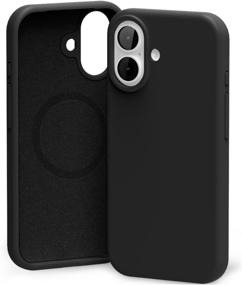 Juodas dėklas Apple Iphone 17 Mercury Pure Magsafe Silicon Juodas dėklas Apple Iphone 17 Mercury Pure Magsafe Silicon su matinio paviršiaus tekstūra