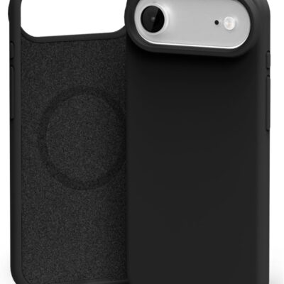 Juodas dėklas Apple Iphone Air Mercury Pure Magsafe Silicon su minkštu paviršiumi ir kamera