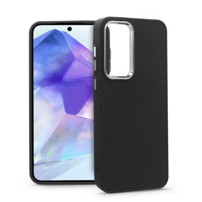 Juodas dėklas FRAME Samsung A356 A35 5G su kamera atidarymu ir mygtukais šone