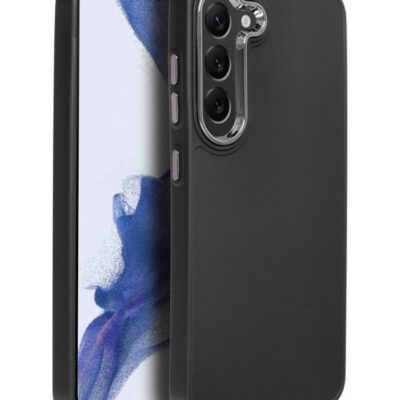 Juodas dėklas FRAME Samsung S921 S24 telefonui su apsauga kameros dalyje