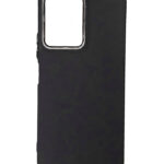 Juodas dėklas FRAME telefonui Xiaomi Redmi 13C su blizgia sidabrine kamera apsauga