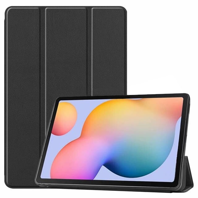 Juodas dėklas Lenovo Tab M10 5G 10.6 Smart Leather Juodas dėklas Lenovo Tab M10 5G 10.6 colių Smart Leather su atlenkta stovėjimo funkcija