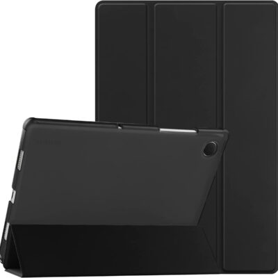 Juodas dėklas Lenovo Tab M10 Plus 3rd Gen 10.6 colių planšetės su trijų dalių dažniai uždangalu