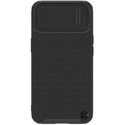 Juodas dėklas Nillkin Textured S telefonui Apple iPhone 14 su tekstūruota danga
