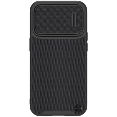 Juodas dėklas Nillkin Textured S telefonui Apple iPhone 14 Pro Max su tekstūruota paviršiaus danga