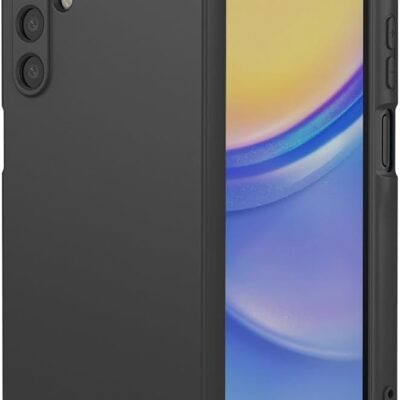 Juodas dėklas Samsung A266 A26 5G X-level Dynamic, matomas telefono priekis ir galas su trimis kameromis