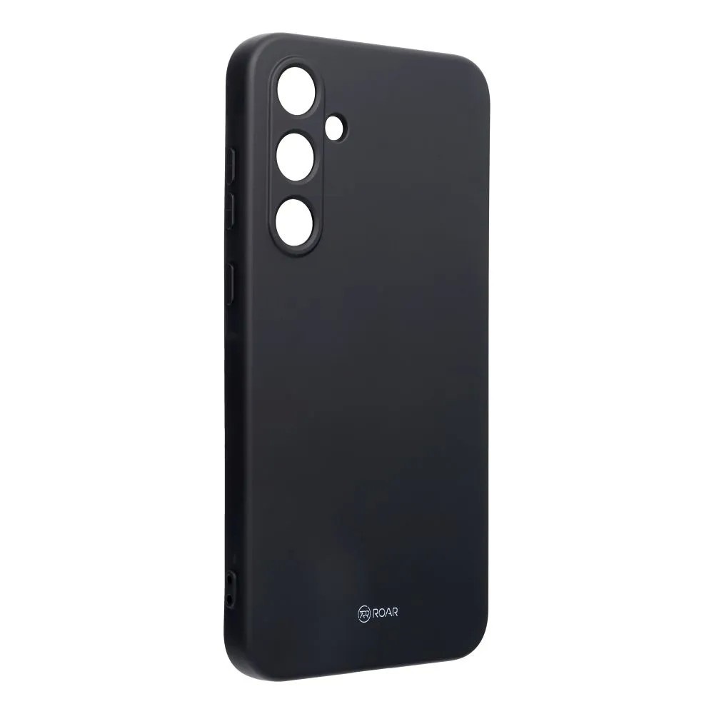 Juodas dėklas Samsung A356 A35 5G ROAR Colorful Jelly Juodas dėklas Samsung A356 A35 5G ROAR Colorful Jelly su trimis kamerų angomis ir matiniu paviršiumi