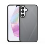 Juodas dėklas Samsung A366 A36 5G su matiniu paviršiumi ir kameros apsauga