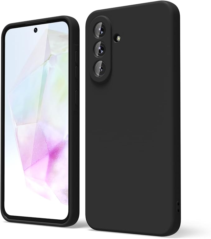 Juodas dėklas Samsung A366 A36 5G Liquid Silicone Juodas dėklas Samsung A366 A36 5G Liquid Silicone su trijų kamerų išpjovomis