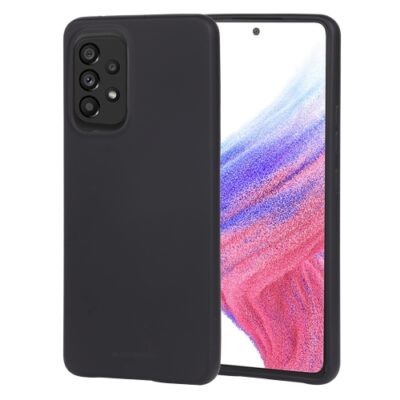 Juodas dėklas Samsung A736 A73 5G Mercury Soft su matiniu paviršiumi
