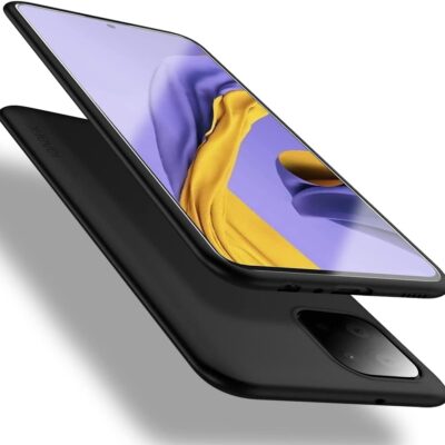 Juodas dėklas Samsung Galaxy A035 A03 X-level Guardian su matiniu paviršiumi ir atvira kamera