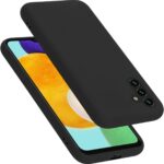 Juodas dėklas Samsung Galaxy A136 A13 5G silikoninis su apsauga kameroms