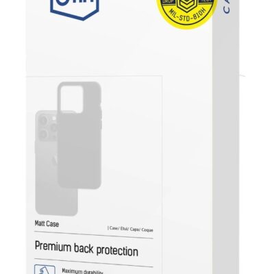 Juodas dėklas Samsung Galaxy A165 A16 4G Matt Case su premijine nugaros apsauga ir maksimaliu patvarumu