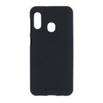 Juodas dėklas Samsung Galaxy A202 A20e Mercury Soft su išpjovomis kamerai ir pirštų atspaudų jutikliui