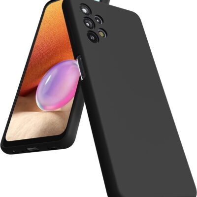 Juodas dėklas Samsung Galaxy A235 A23 4G / A236 A23 5G Mercury Silicone, matomas iš priekio ir užpakalio