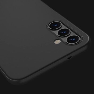 Juodas dėklas Samsung Galaxy A245 A24 4G / A246 A24 5G X-level Guardian aplink telefono kameras