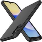 Juodas dėklas Samsung Galaxy A256 A25 5G X-level Guardian su užapvalintais kampais ir tiksliais kameros apvadais