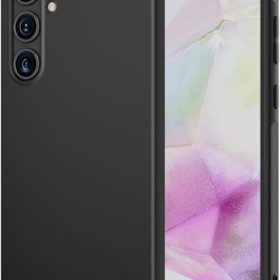 Juodas dėklas Samsung Galaxy A556 A55 5G X-level Guardian su apsauga kamerai