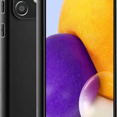 Juodas dėklas Samsung Galaxy A736 A73 5G Behello Eco-Friendly Gel su matine tekstūra ir apsauga kameros moduliui