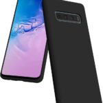 Juodas dėklas Samsung Galaxy G973 S10 Mercury Silicone aplink telefoną su matomu ekranu ir kamera