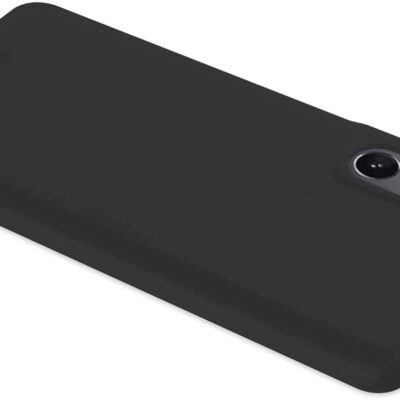 Juodas dėklas Samsung Galaxy S21 Mercury Soft su trimis kameromis matomas iš nugarėlės kampo