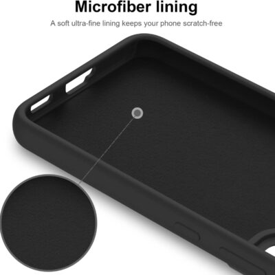 Juodas dėklas Samsung Galaxy S22 Plus su mikropluošto pamušalu viduje