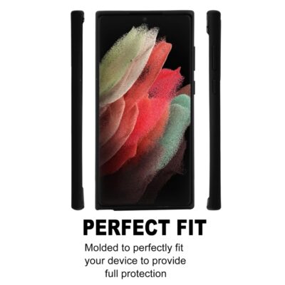 Juodas dėklas Samsung Galaxy S22 Ultra Mercury Soft, tiksliai pritaikytas ir patikimai apsaugantis telefoną