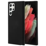 Juodas dėklas Samsung Galaxy S22 Ultra Mercury Soft su matiniu paviršiumi ir išpjova kamerai
