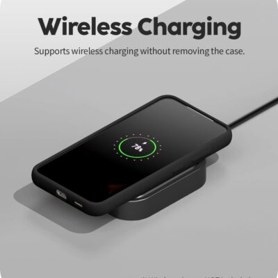 Juodas dėklas Samsung Galaxy S911 S23 5G Mercury Silicone ant belaidžio kroviklio