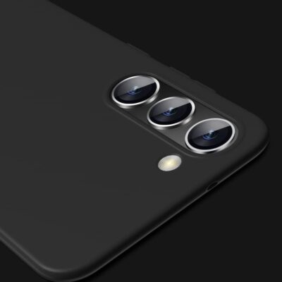 Juodas dėklas Samsung Galaxy S921 S24 X-level Guardian su trimis kamera ir žibintu