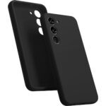 Juodas dėklas Samsung Galaxy S936 S25 Plus Mercury Silicone nuo galinės ir vidinės pusės