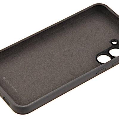 Juodas dėklas Samsung S711 S23 FE Mercury Silicone silikoninis galinis dangtelis su kamerų išpjovomis