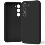 Juodas dėklas Samsung S721 S24 FE Mercury Silicone, matomas iš priekio ir vidus