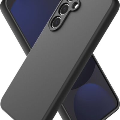 Juodas dėklas Samsung S721 S24 FE X-level Dynamic telefonui su matine paviršiaus faktūra ir išpjovomis kamerai