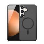 Juodas dėklas Samsung S731 S25 FE Dux Ducis Yind su kamera apsauga ir magnetinio tipo žymekliu