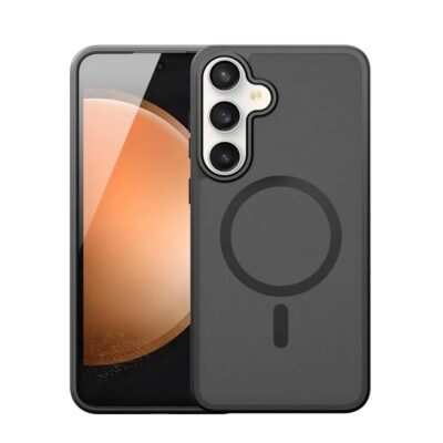 Juodas dėklas Samsung S731 S25 FE Dux Ducis Yind su kamera apsauga ir magnetinio tipo žymekliu