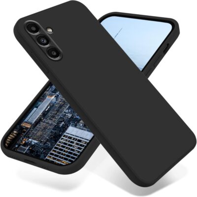 Juodas dėklas Samsung S731 S25 FE Liquid Silicone 1.5mm telefono apsaugai