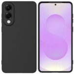 Juodas dėklas Samsung S937 S25 Edge Liquid Silicone 1.5mm su matiniu paviršiumi ir fotoaparato angomis