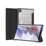 Juodas dėklas Samsung T220 T225 Tab A7 Lite 8.7 2021 Dux Ducis Toby su skaidriu nugarėle ir apsauga