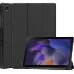 Juodas dėklas Samsung X200 X205 Tab A8 10 5 2021 Smart Leather iš dirbtinės odos