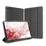 Juodas dėklas Samsung X716 Tab S9 Dux Ducis Domo su stovu ir vieta pieštukui