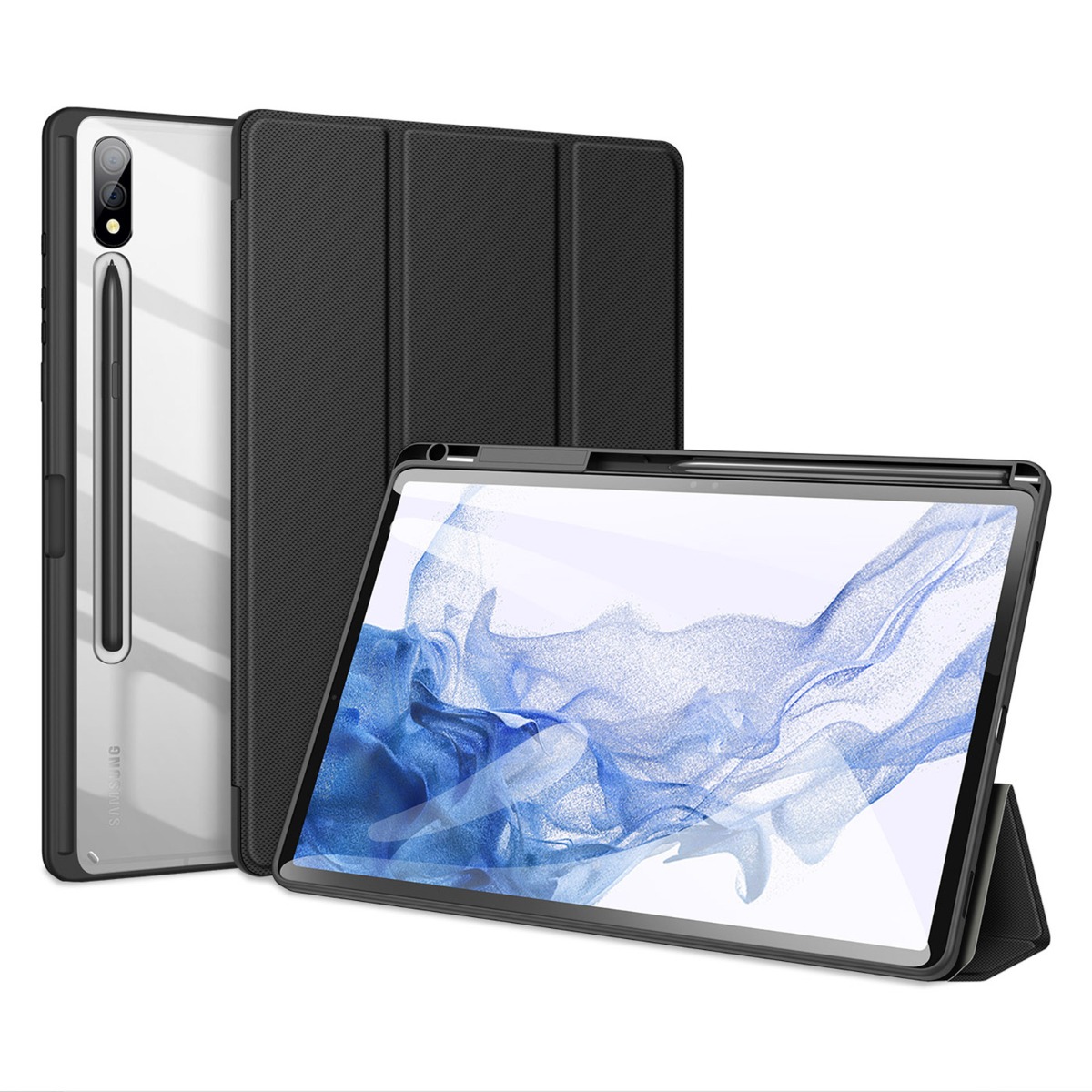 Juodas dėklas Samsung X816 Tab S9 Plus Dux Ducis Toby Juodas dėklas Samsung X816 Tab S9 Plus Dux Ducis Toby juodos spalvos
