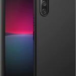 Juodas dėklas Sony Xperia 10 IV su apsauga kamerai ir ekrano kraštams