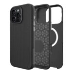 Juodas dėklas telefonui Apple Iphone 12 Pro Max Perfectionists Triangle Mag su trikampių raštu ir apsauga kamerai